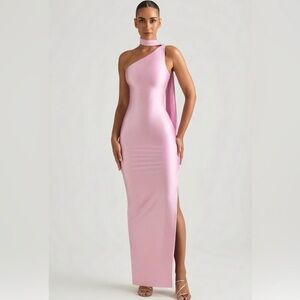 Oh Polly Light Pink One-Shoulder Dress